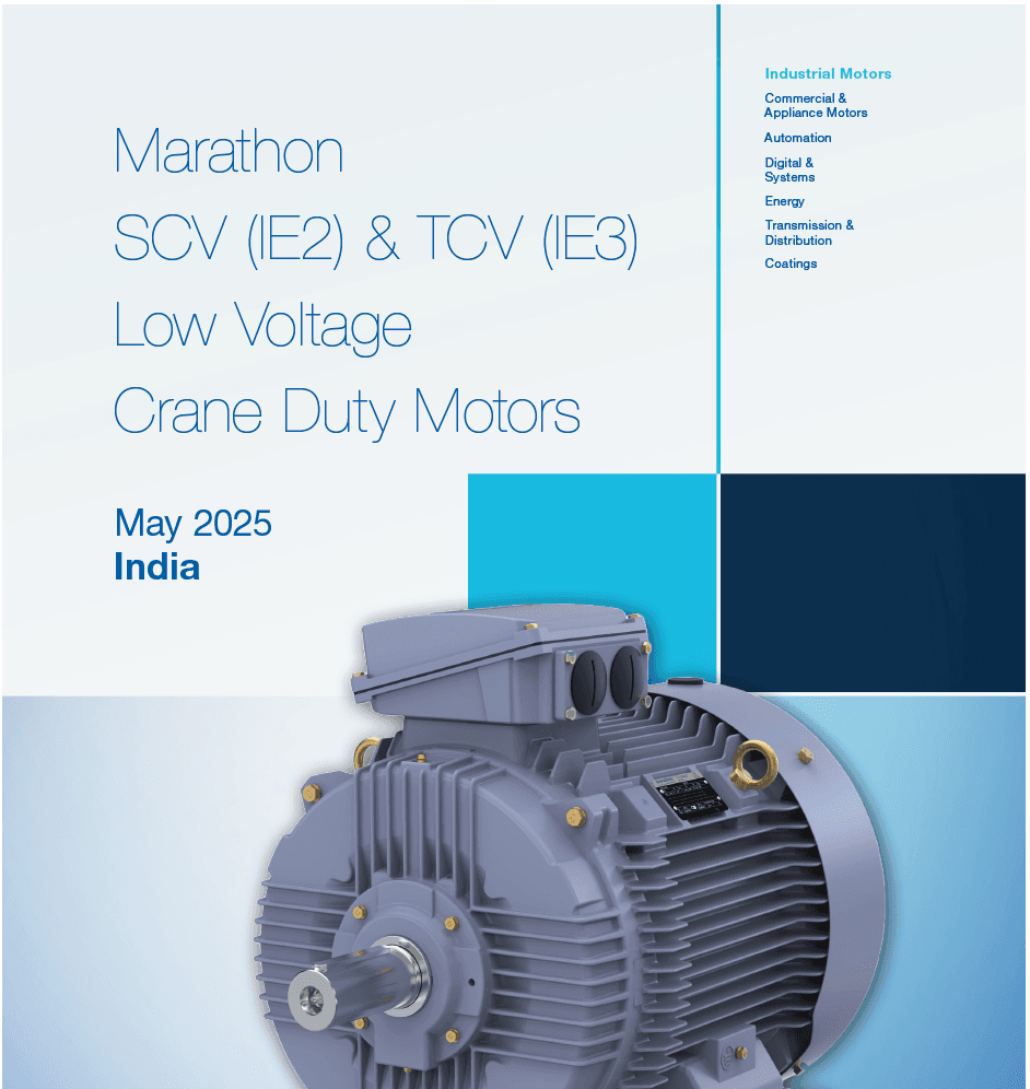 Marathon SCV (IE2) & TCV (IE3) Low Voltage Crane Duty Motors