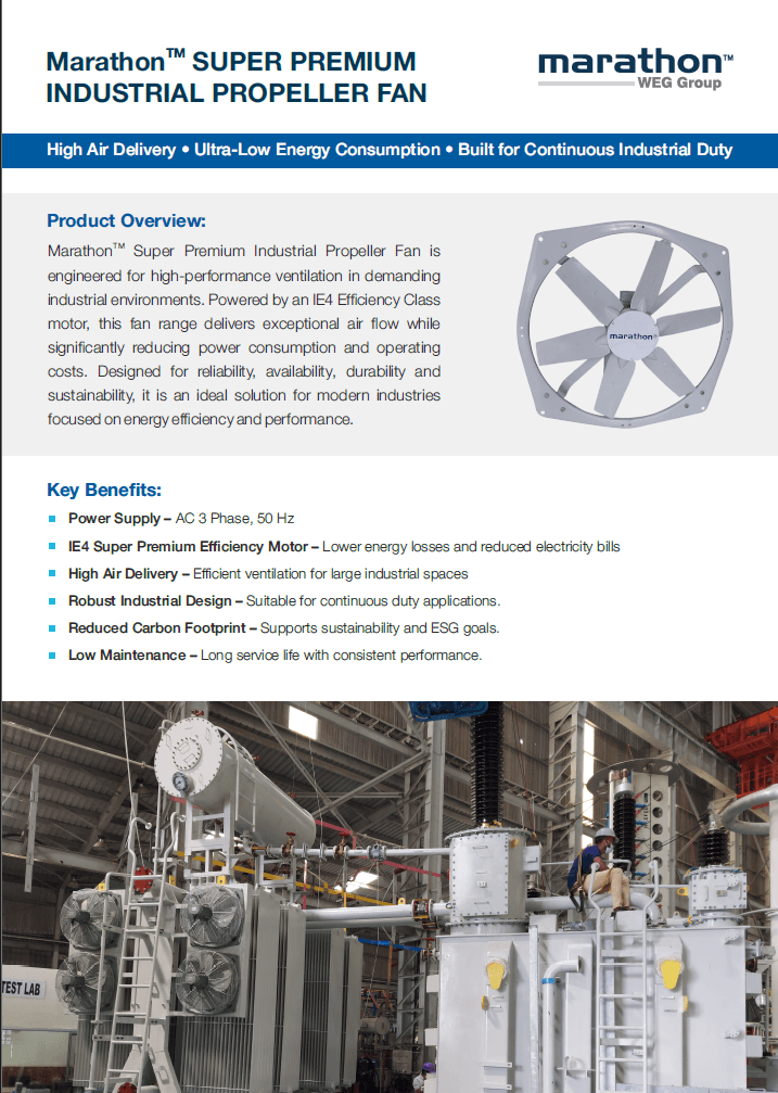 Marathon India Super Premium industrial Propeller Fan